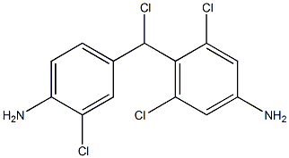 (4-Amino-3-chlorophenyl)(4-amino-2,6-dichlorophenyl)chloromethane Struktur