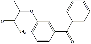 2-(m-Benzoylphenoxy)propionamide Struktur