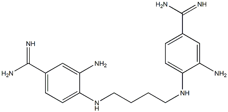 4,4'-[1,4-Butanediylbis(imino)]bis[3-aminobenzamidine] Struktur