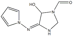 4-Pyrrolizino-2,5-dihydro-5-hydroxy-1H-imidazole-1-carbaldehyde Struktur