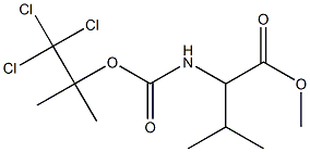 3-Methyl-2-[[(1,1-dimethyl-2,2,2-trichloroethoxy)carbonyl]amino]butyric acid methyl ester Struktur