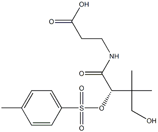 (-)-3-[[(S)-2-(p-Methylphenylsulfonyloxy)-4-hydroxy-3,3-dimethyl-1-oxobutyl]amino]propanoic acid Struktur