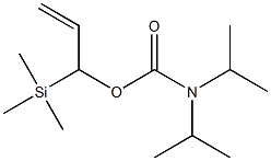 N,N-Diisopropylcarbamic acid 1-trimethylsilyl-2-propenyl ester Struktur