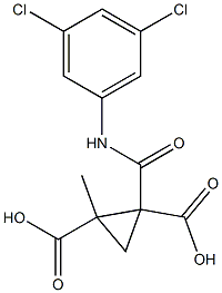 2-(3,5-Dichlorophenylaminocarbonyl)-1-methylcyclopropane-1,2-dicarboxylic acid Struktur