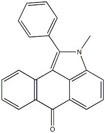 1-Phenyl-2-methylnaphth[1,2,3-cd]indol-6(2H)-one Struktur