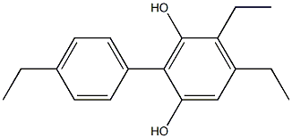 4,5-Diethyl-2-(4-ethylphenyl)benzene-1,3-diol Struktur