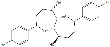 1-O,4-O:3-O,6-O-Bis(4-chlorobenzylidene)-L-glucitol Struktur