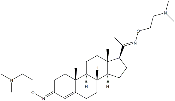 (3E,20E)-Progesterone bis[O-[2-(dimethylamino)ethyl]oxime] Struktur