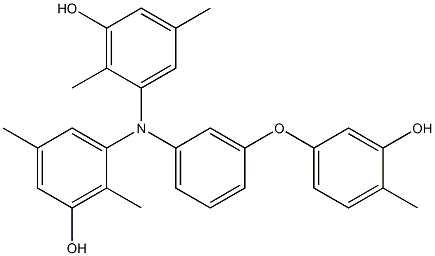 N,N-Bis(3-hydroxy-2,5-dimethylphenyl)-3-(3-hydroxy-4-methylphenoxy)benzenamine Struktur