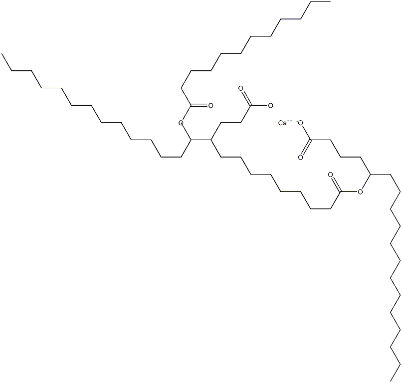 Bis(5-dodecanoyloxystearic acid)calcium salt Struktur