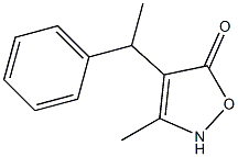 4-(1-Phenylethyl)-3-methylisoxazol-5(2H)-one Struktur