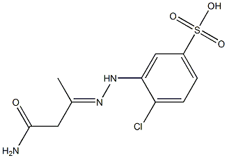 3-[N'-(2-Carbamoyl-1-methylethylidene)hydrazino]-4-chlorobenzenesulfonic acid Struktur