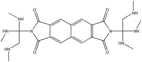 2,7-Dihydro-2,7-bis[2-(trimethylaminio)ethyl]isoindolo[5,6-f]isoindole-1,3,6,8-tetrone Struktur