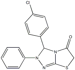 2,3-Dihydro-2-phenyl-3-(4-chlorophenyl)thiazolo[2,3-c][1,2,4]triazol-5(6H)-one Struktur