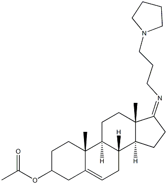 17-[[3-(1-Pyrrolidinyl)propyl]imino]androst-5-en-3-ol acetate Struktur