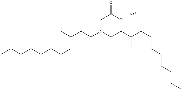 N,N-Bis(3-methylundecyl)glycine sodium salt Struktur