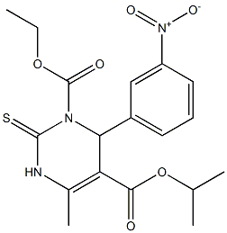 1,2,3,4-Tetrahydro-6-methyl-4-(3-nitrophenyl)-2-thioxopyrimidine-3,5-dicarboxylic acid 3-ethyl 5-isopropyl ester Struktur