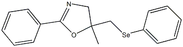 2-Phenyl-5-methyl-5-(phenylselenomethyl)-2-oxazoline Struktur