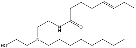 N-[2-[N-(2-Hydroxyethyl)-N-octylamino]ethyl]-5-octenamide Struktur