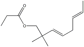 Propionic acid 2,2-dimethyl-3,6-octadienyl ester Struktur