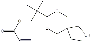 Acrylic acid 2-[5-ethyl-5-(hydroxymethyl)-1,3-dioxan-2-yl]-2,2-dimethylethyl ester Struktur