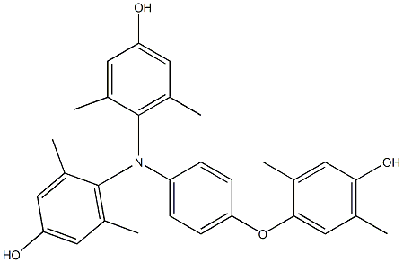 N,N-Bis(4-hydroxy-2,6-dimethylphenyl)-4-(4-hydroxy-2,5-dimethylphenoxy)benzenamine Struktur