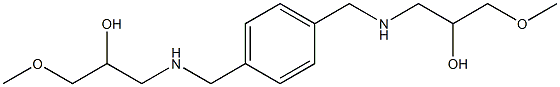 1,1'-(1,4-Phenylenebismethylenebisimino)bis(3-methoxy-2-propanol) Struktur