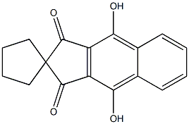 4,9-Dihydroxyspiro[1H-benz[f]indene-2,1'-cyclopentane]-1,3(2H)-dione Struktur