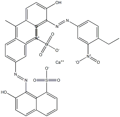 Bis[1-[(4-ethyl-3-nitrophenyl)azo]-2-hydroxy-8-naphthalenesulfonic acid]calcium salt Struktur