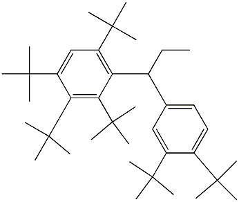 1-(2,3,4,6-Tetra-tert-butylphenyl)-1-(3,4-di-tert-butylphenyl)propane Struktur