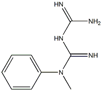 1-Phenyl-1-methyl-3-amidinoguanidine Struktur