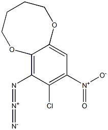 (2,3,4,5-Tetrahydro-8-chloro-9-nitro-1,6-benzodioxocin)-7-yl azide Struktur