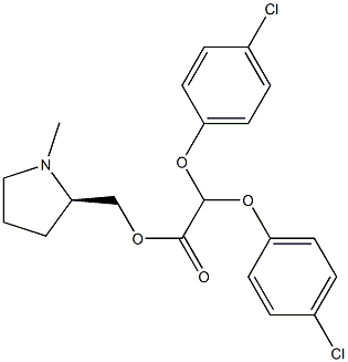 Bis(4-chlorophenoxy)acetic acid [(2R)-1-methyl-2-pyrrolidinyl]methyl ester Struktur