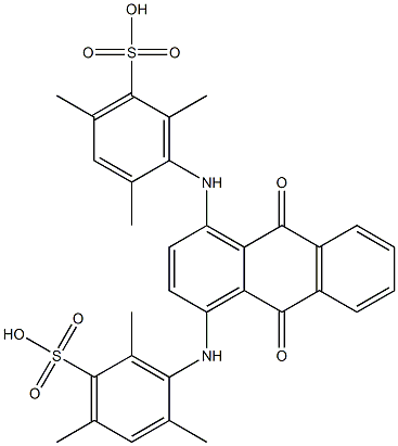 3,3'-[(9,10-Dihydro-9,10-dioxoanthracene-1,4-diyl)bisimino]bis(2,4,6-trimethylbenzene-1-sulfonic acid) Struktur