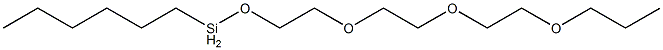 Hexyl[2-[2-(2-propoxyethoxy)ethoxy]ethoxy]silane Struktur