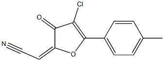 2-Cyanomethylene-4-chloro-5-(4-methylphenyl)furan-3(2H)-one Struktur