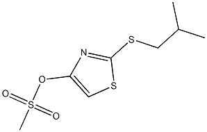 Methanesulfonic acid 2-(2-methylpropylthio)-4-thiazolyl ester Struktur