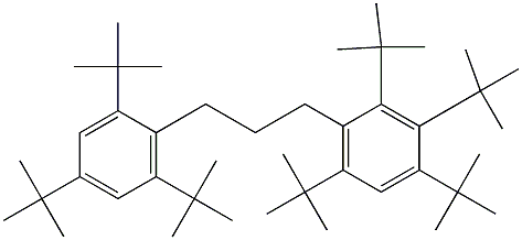 1-(2,3,4,6-Tetra-tert-butylphenyl)-3-(2,4,6-tri-tert-butylphenyl)propane Struktur