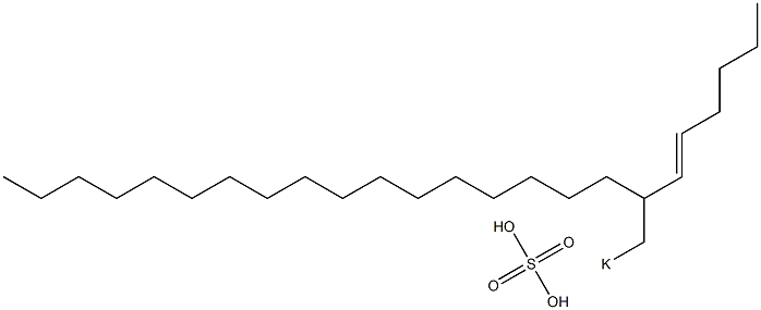 Sulfuric acid 2-(1-hexenyl)nonadecyl=potassium ester salt Struktur