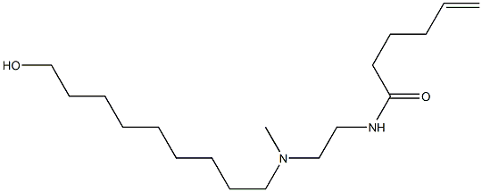 N-[2-[N-(9-Hydroxynonyl)-N-methylamino]ethyl]-5-hexenamide Struktur