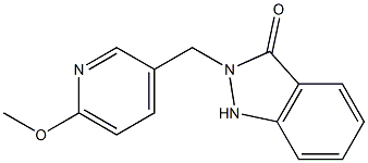 2-[(6-Methoxy-3-pyridinyl)methyl]-1H-indazol-3(2H)-one Struktur