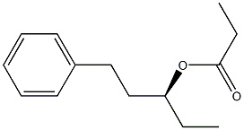 [S,(-)]-1-Phenyl-3-pentanol propionate Struktur