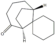 (1S,6S)-Spiro[bicyclo[4.2.1]nonane-9,1'-cyclohexan]-2-one Struktur