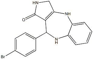 3,4,9,10-Tetrahydro-10-(4-bromophenyl)pyrrolo[3,4-b][1,5]benzodiazepin-1(2H)-one Struktur