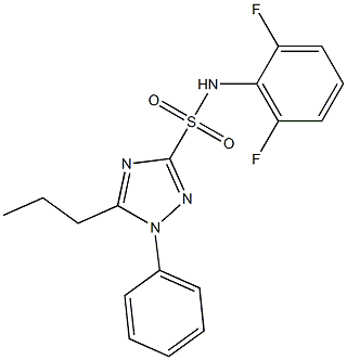 1-Phenyl-5-propyl-N-(2,6-difluorophenyl)-1H-1,2,4-triazole-3-sulfonamide Struktur