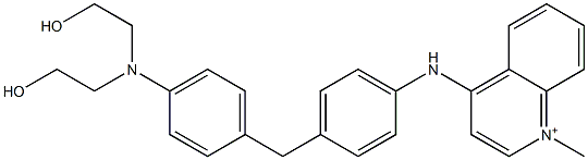 4-[[4-[4-[N,N-Bis(2-hydroxyethyl)amino]benzyl]phenyl]amino]-1-methylquinolinium Struktur