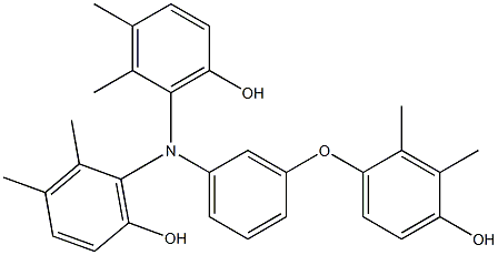 N,N-Bis(6-hydroxy-2,3-dimethylphenyl)-3-(4-hydroxy-2,3-dimethylphenoxy)benzenamine Struktur