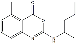 2-(1-Methylbutyl)amino-5-methyl-4H-3,1-benzoxazin-4-one Struktur