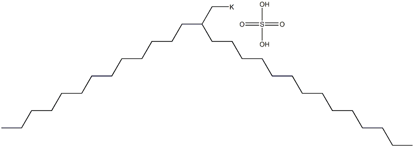 Sulfuric acid 2-tridecylhexadecyl=potassium salt Struktur