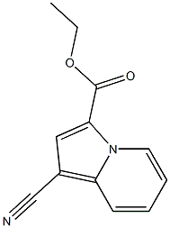 1-Cyanoindolizine-3-carboxylic acid ethyl ester Struktur